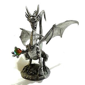 Rawcliffe Partha Pewter Council Of Wyrms Silver Dragon PP 239 Figurine AD&D